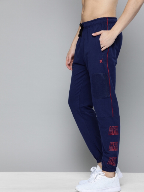 

HRX by Hrithik Roshan Men Navy Blue Solid Track Pants Lifestyle Jogger