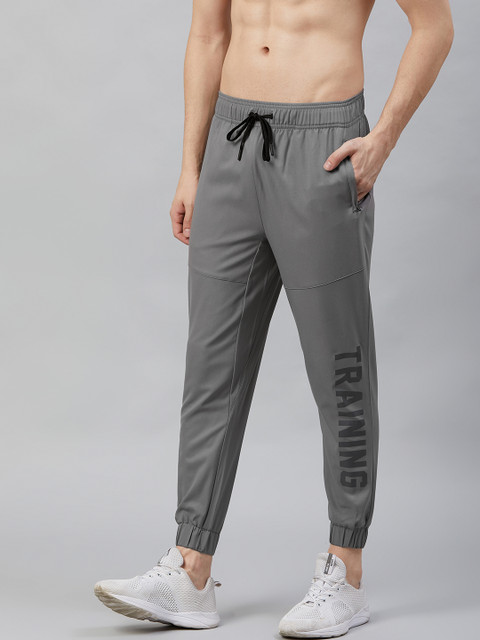 

HRX by Hrithik Roshan Men Steel Grey Slim Fit Rapid-Dry Antimicrobial Training Joggers