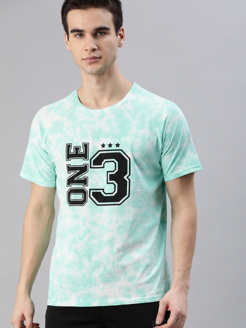 

Hrx By Hrithik Roshan Men Mint / White Tie & Dye Lifestyle Tshirt, Green