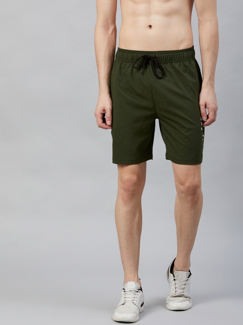 

HRX by Hrithik Roshan Men Kombu Green Rapid-Dry Antimicrobial TRAINING Shorts