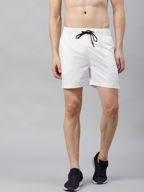 

HRX by Hrithik Roshan Men Brilliant White Solid Rapid-Dry Lycra Running Shorts
