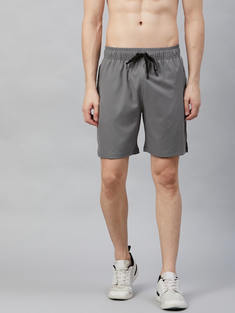

HRX by Hrithik Roshan Men Steel Grey Regular Fit Rapid Dry Antimicrobial Training Shorts