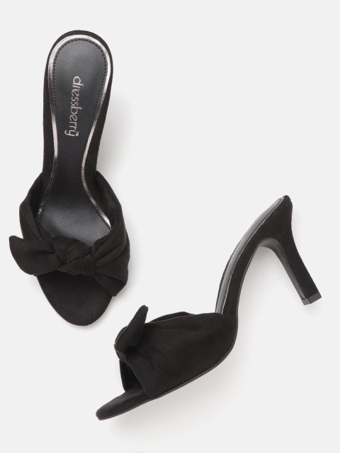 

DressBerry Women Black Solid Slim Heels