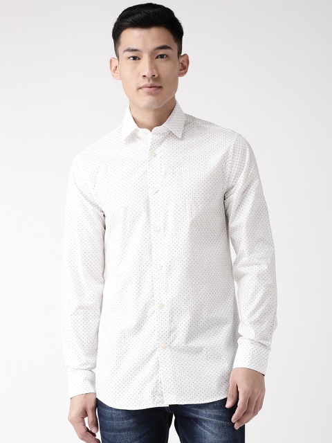 

Marks & Spencer Men White & Black Slim Fit Printed Casual Shirt