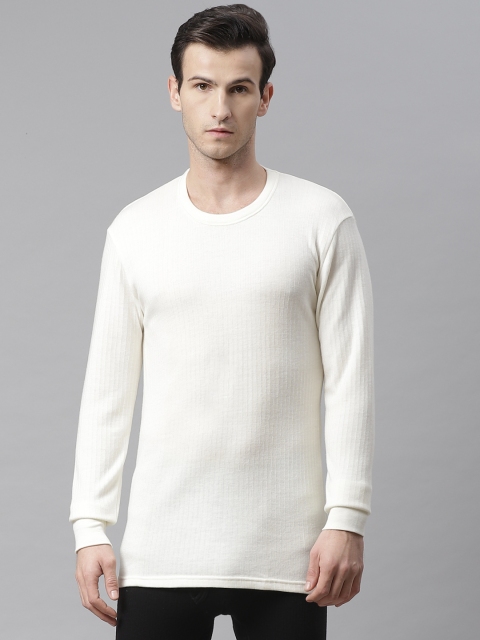 

Marks & Spencer Men Off-White Solid Thermal T-shirt