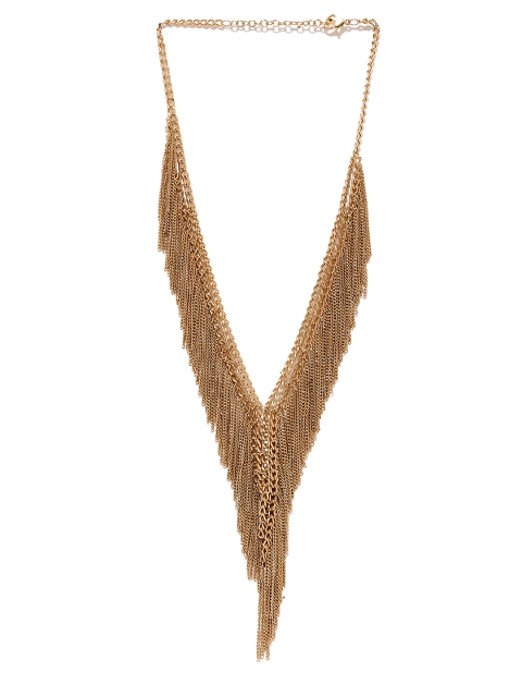

Foxy Sperks Gold-Toned Fringed Chain Necklace