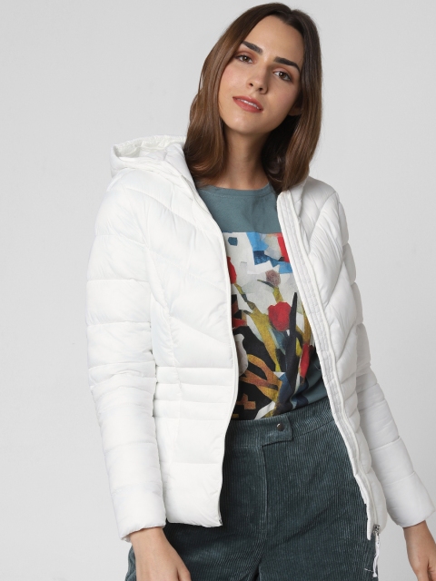 

Vero Moda Women White Solid Puffer Jacket