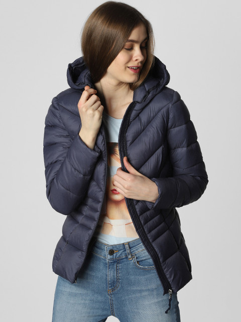 

Vero Moda Women Solid Puffer Jacket, Blue