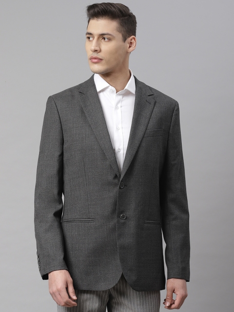

Marks & Spencer Men Charcoal Grey Regular Fit Solid Single- Breasted Blazer