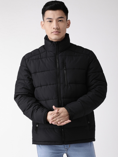 

Marks & Spencer Men Black Solid Water Resistant Double Collar Padded Jacket