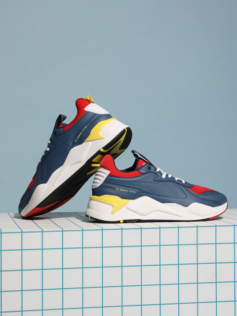 

Puma Unisex Blue & Red RS-X MASTER Leather Sneakers
