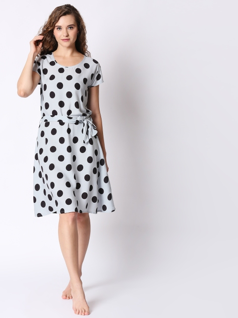 

I like me Grey & Black Printed Nightdress