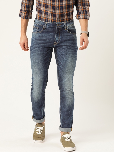 

United Colors of Benetton Men Blue Skinny Fit Mid-Rise Clean Look Stretchable Jeans