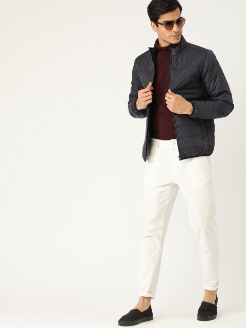 

United Colors of Benetton Men Black Solid Padded Jacket