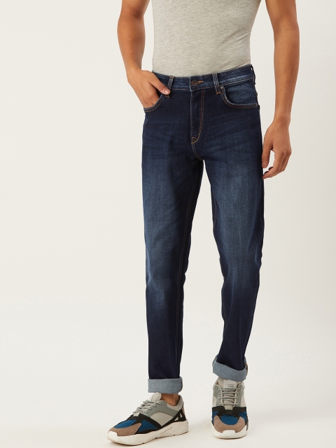

United Colors of Benetton Men Navy Blue Slim Fit Mid-Rise Clean Look Jeans