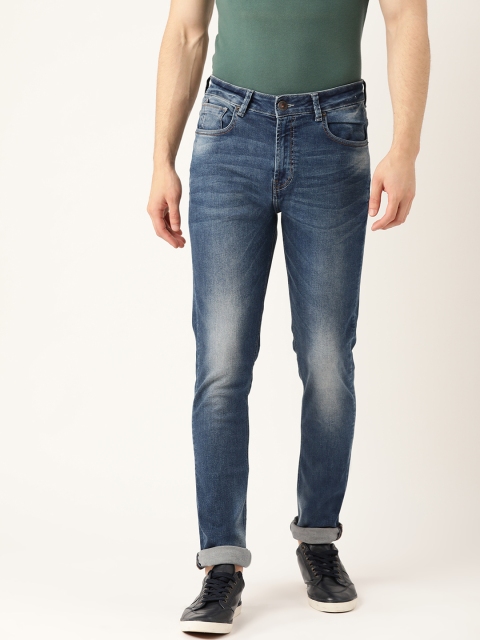 

United Colors of Benetton Men Blue Regular Fit Mid-Rise Clean Look Stretchable Jeans