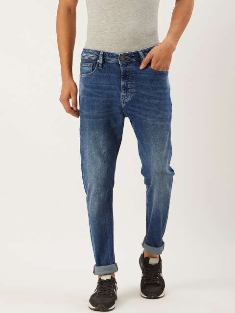 

United Colors of Benetton Men Blue Carrot Regular Fit Mid-Rise Clean Look Jeans