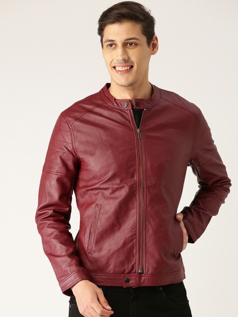 

United Colors of Benetton Men Maroon Solid Tailored Jacket