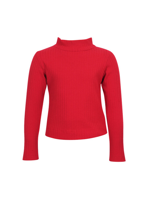 

CUTECUMBER Girls Red & Blue Solid Top With Waistcoat