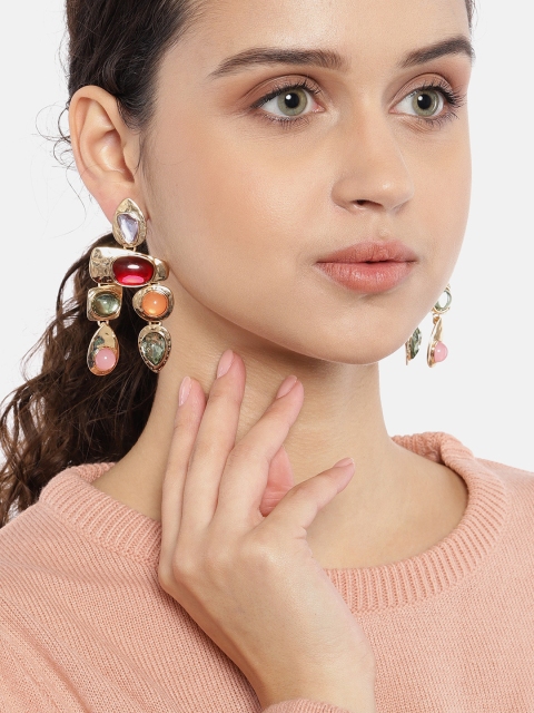 

Ayesha Gold-Toned Contemporary Drop Earrings