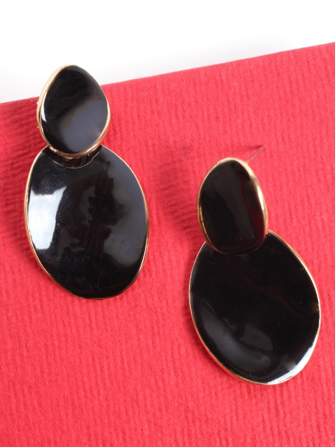 

Ayesha Black Contemporary Drop Earrings