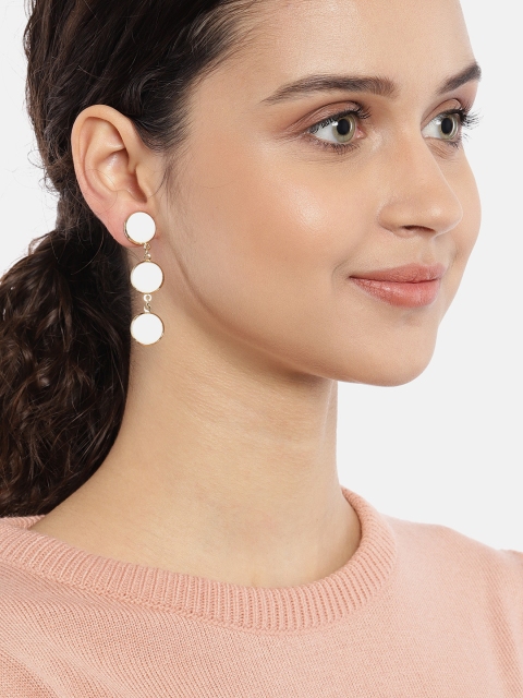 

Ayesha White Contemporary Drop Earrings