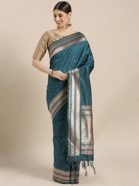 

PACHE Green Art Silk Woven Design Saree