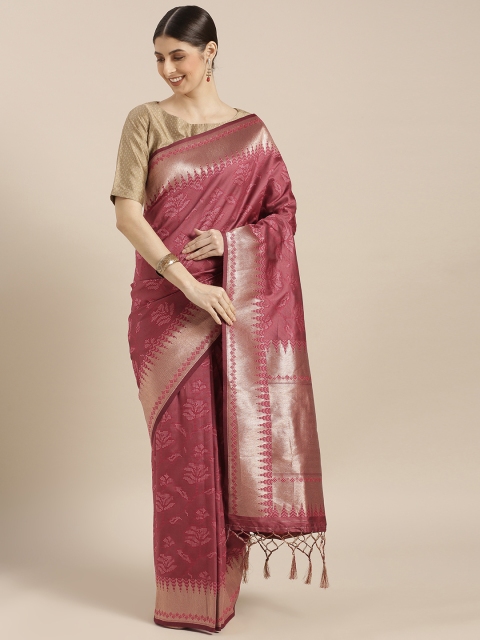 

PACHE Maroon Art Silk Woven Design Banarasi Saree