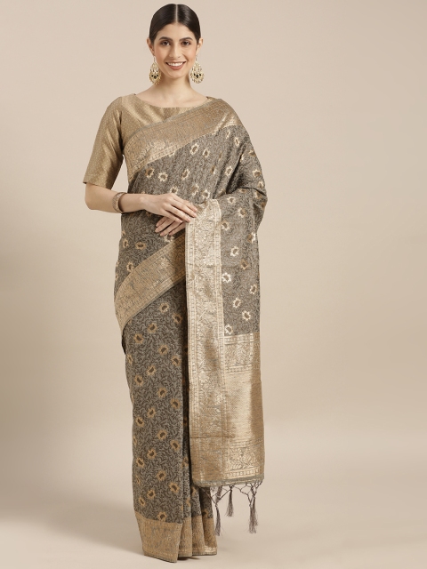 

PACHE Grey Art Silk Woven Design Banarasi Saree
