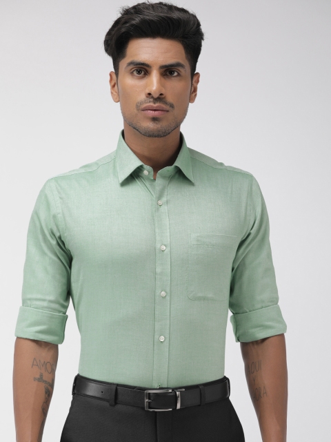 

Raymond Men Green Slim Fit Solid Formal Shirt