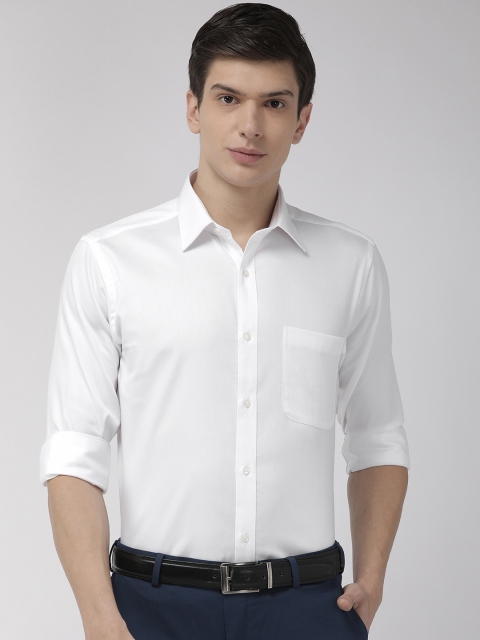 

Raymond Men White Slim Fit Self Design Formal Shirt