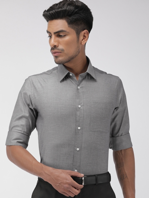 

Raymond Men Grey Slim Fit Solid Formal Shirt