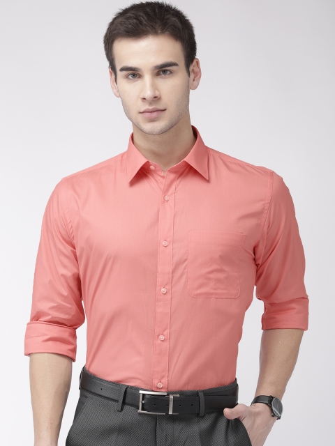 

Raymond Men Peach Solid Slim Fit Formal Shirt