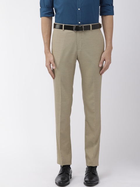 

Raymond Men Beige Slim Fit Solid Formal Trousers