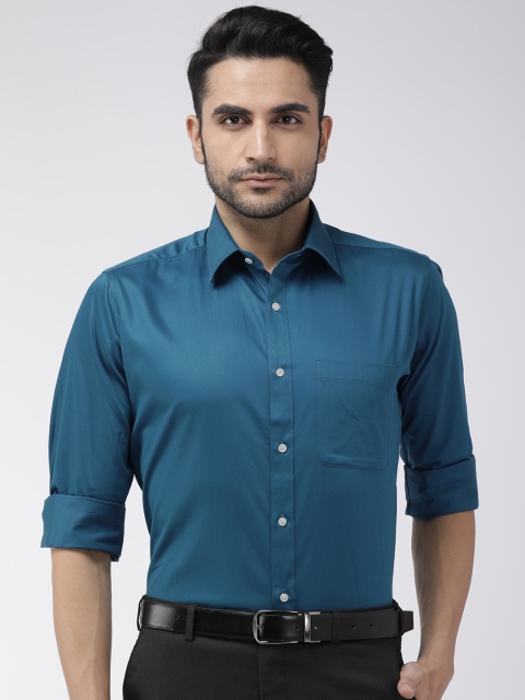 

Raymond Men Teal Blue Slim Fit Solid Formal Shirt