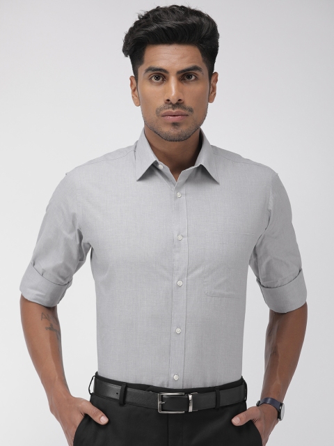 

Raymond Men Grey Slim Fit Solid Formal Shirt