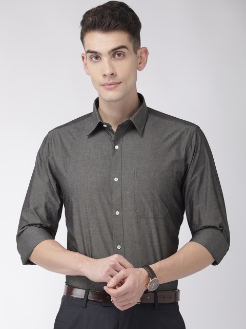 

Raymond Men Charcoal Grey Solid Slim Fit Formal Shirt