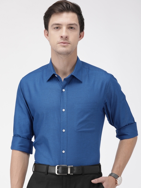 

Raymond Men Blue Slim Fit Solid Casual Shirt