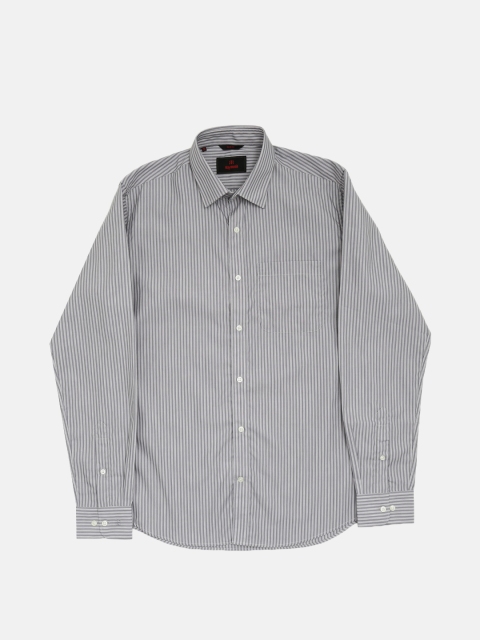 

Raymond Men Grey & White Slim Fit Striped Formal Shirt
