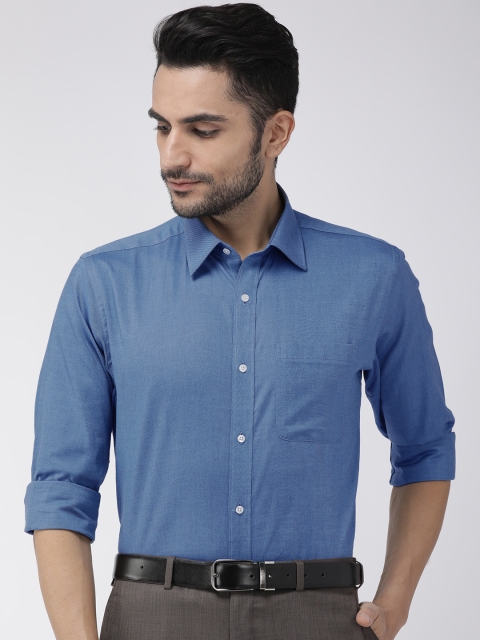 

Raymond Men Blue Slim Fit Solid Formal Shirt