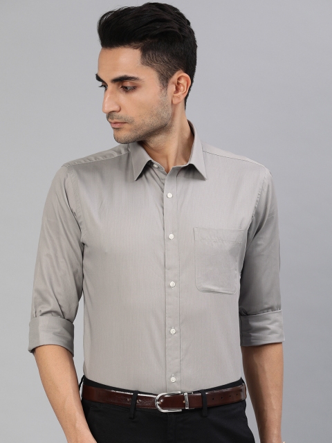 

Raymond Men Grey Slim Fit Self Design Formal Shirt