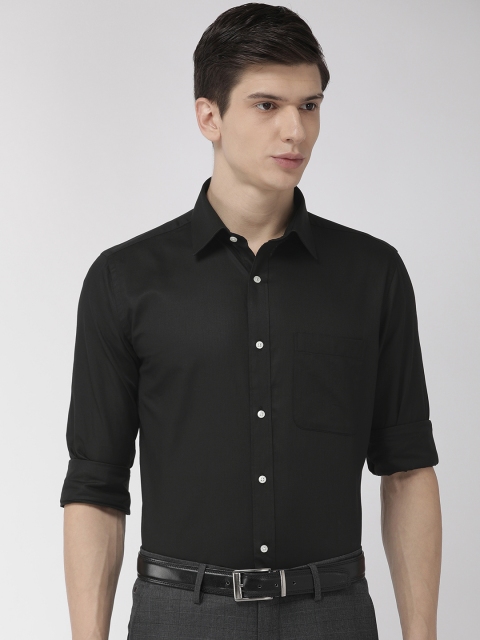 

Raymond Men Black Slim Fit Self Design Formal Shirt