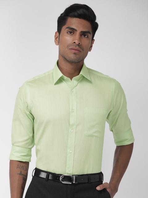 

Raymond Men Green Slim Fit Solid Formal Shirt
