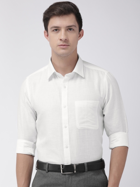 

Raymond Men White Slim Fit Self-Design Formal Shirt