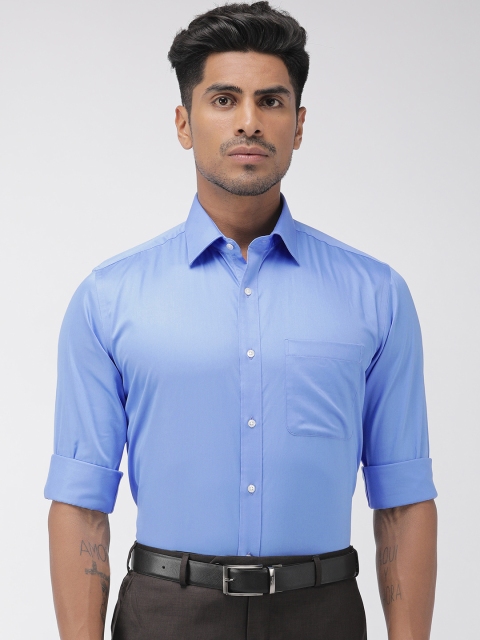 

Raymond Men Blue Slim Fit Solid Formal Shirt