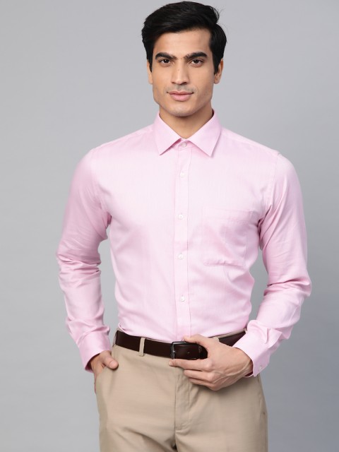 

Raymond Men Pink Slim Fit Self-Design Formal Shirt