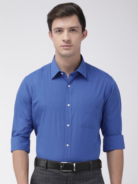 

Raymond Men Blue Slim Fit Solid Formal Shirt