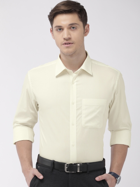 

Raymond Men Cream-Coloured Slim Fit Solid Formal Shirt