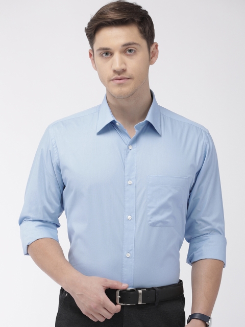 

Raymond Men Blue Slim Fit Solid Formal Shirt