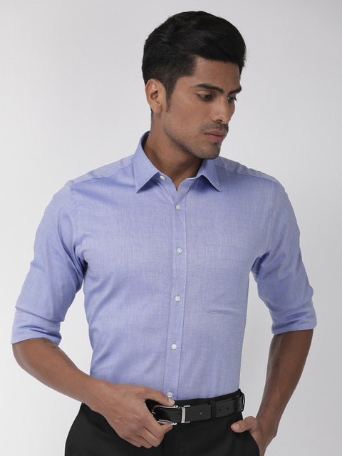 

Raymond Men Blue Slim Fit Solid Formal Shirt